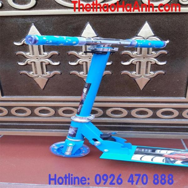 Xe Scooter 756L - Có lò xo Xanh Siêu Nhân